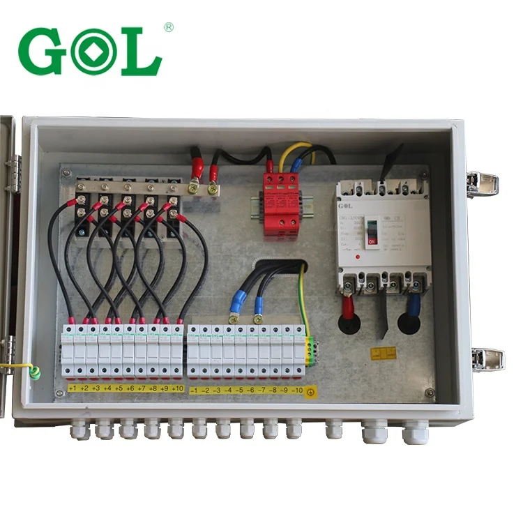
IP65 2, 4, 6, 8, 10, 12, 14, 16, 20, 24 ways solar photovoltaic combiner box 