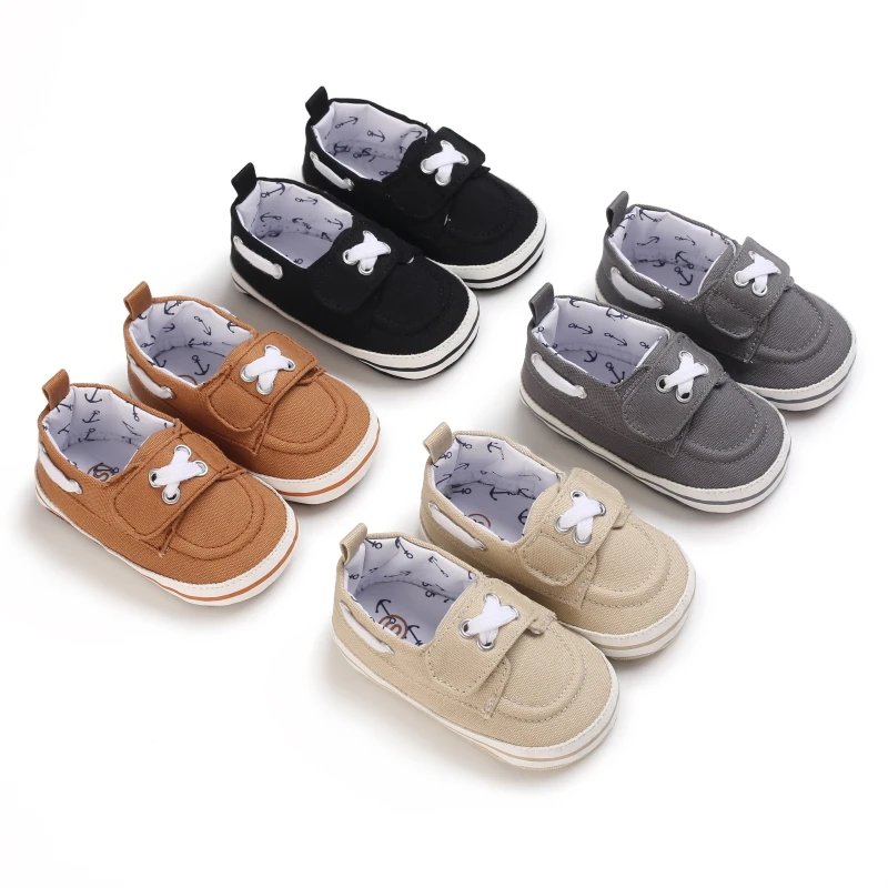 

Spring and autumn baby shoes soft soles boy toddler shoes 0-1 year children's canvas casual tottering walking shoes