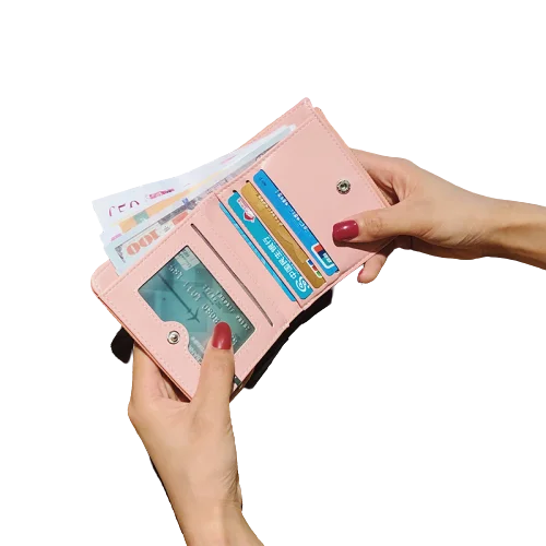 

Women Simple Custom Design Purse Credit Card Holder Retro Simple Woman Pu Leather Lady Purse Casual Wallets, Customized color