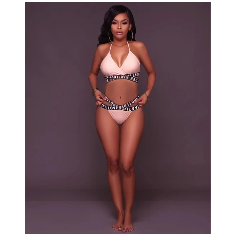 

Fashion custom womens elastico Letter Crisscross Bra for underwear sets quality lingerie, Customizes color