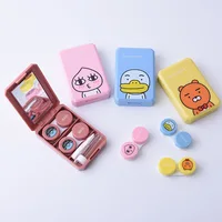 

N687-2019 Colored Contact Lens Case With Mirror Women Man Unisex Contact Lenses Box Lovely Eyes Contact Lens