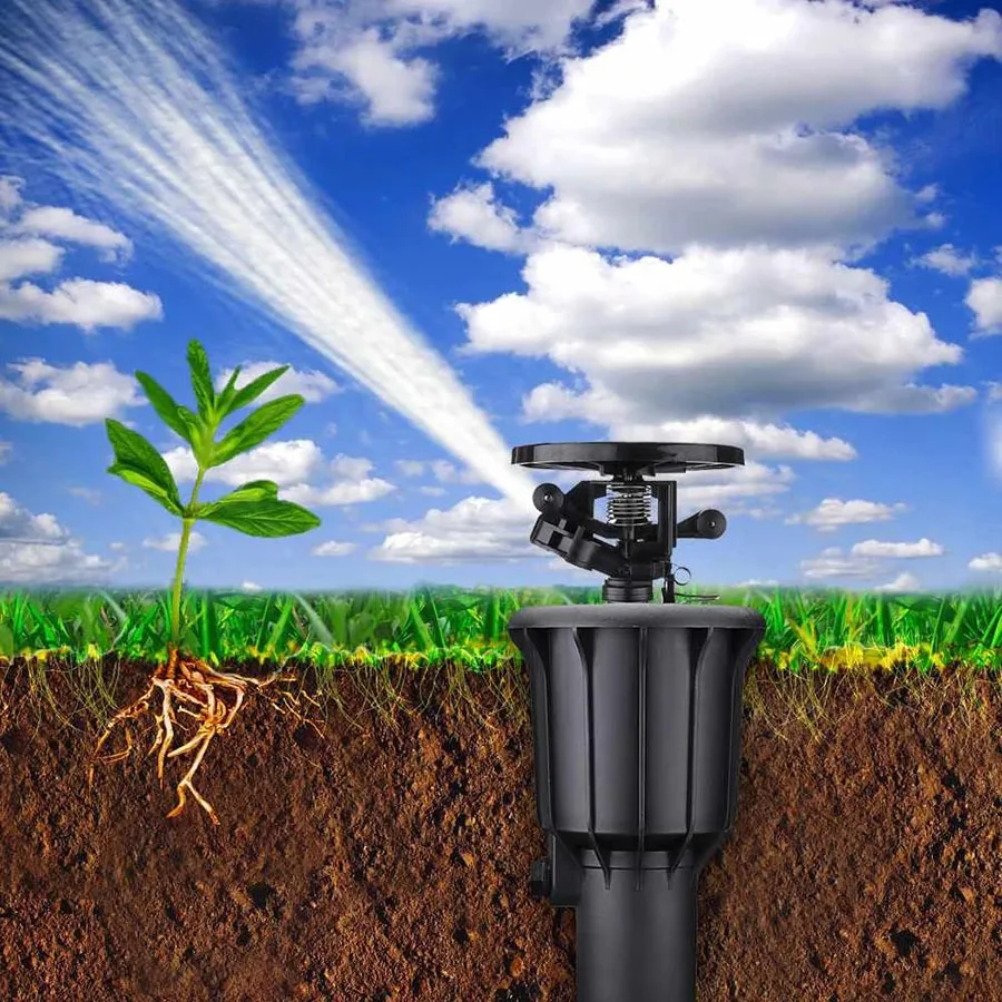 

Amazon Top Seller underground drip irrigation 360 degree automatic garden sprinklers watering 1/2 inch 3/4 pop up sprinklers, Black