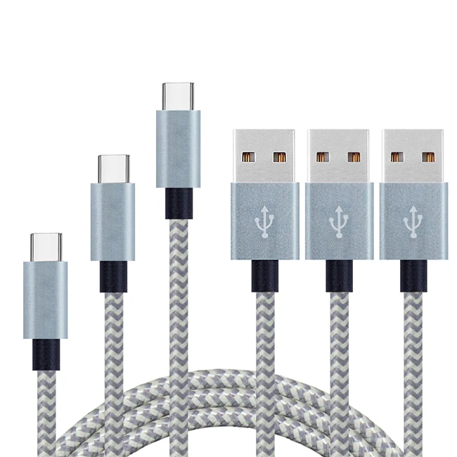 

XinNanMing 2.4A Type C Fast Charger Adapter Charging Cable Nylon Braided, Customized color