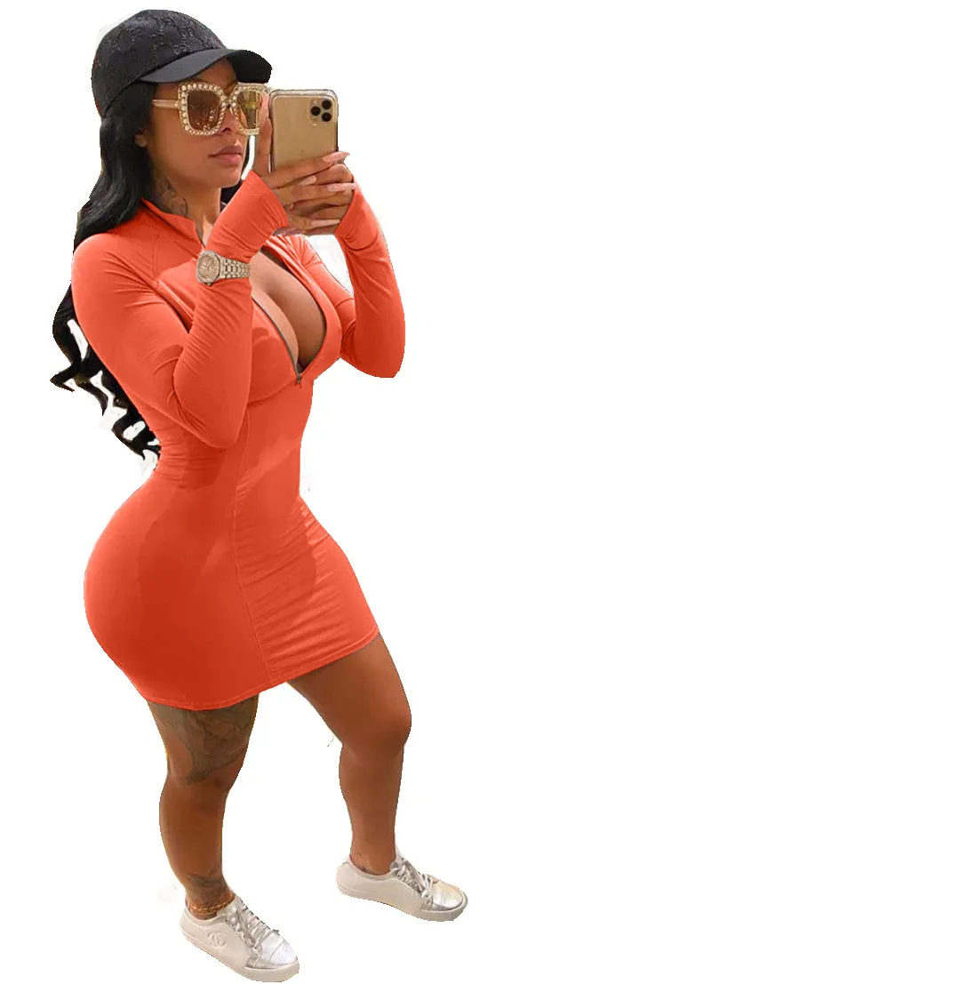 

women fashion summer casual short dresses spring sexy mini bodycon long sleeve dress plus size dress 2021 women clothing