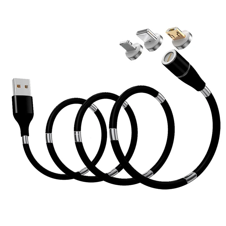 

Cell Phone Cable Magnetic USB Charger 1M 3 in 1 USB Charging Data Cables Magnetic Phone Charge