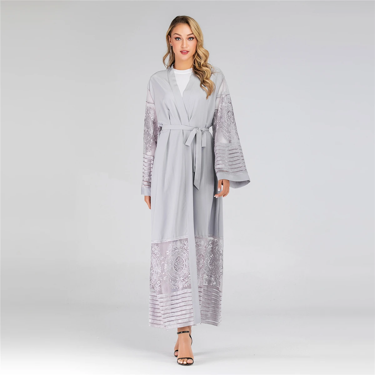 

1546# Latest Designs New Model In Dubai Wholesale Clothing Turkish Uae Kimono Abaya 2021