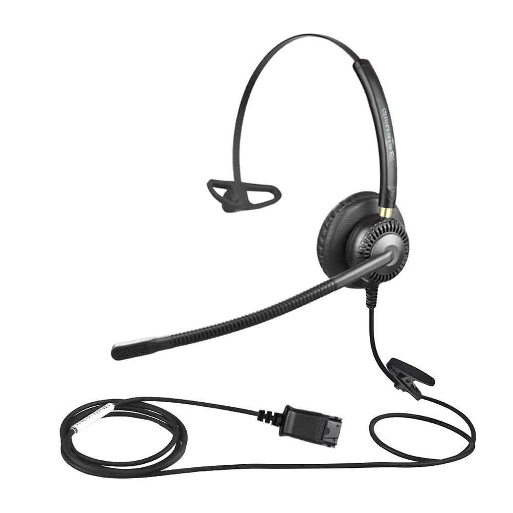 

Beien CF71 Single Ear USB Headset Call Center Noise Cancelling Microphone With QD To USB Cable Compatible With Plantronics