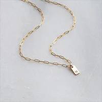 

Wholesale Initial Pendant Stainless Steel Blank Bar Gold Necklace