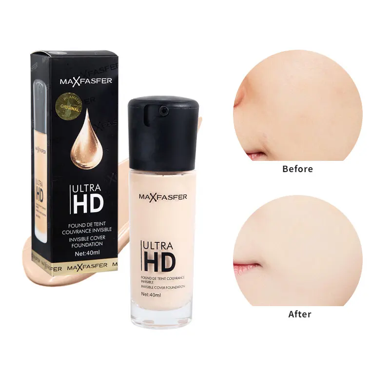 

Wholesale Professional Light Beige HD Concealer Liquid Foundation With High And Natural Coverage For Dark Skin