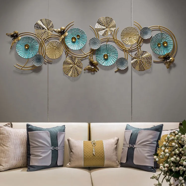 

3D Butterfly Circle Type Sofa Metal Home Accessories Decoration Wall Hanging Decor, Gold