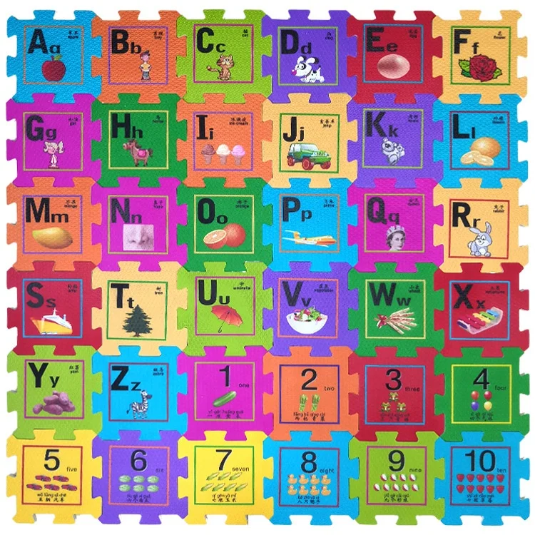 
Tatami Jigsaw Foam Eva Puzzle Mat Kids Play Number Alphabet Mat 