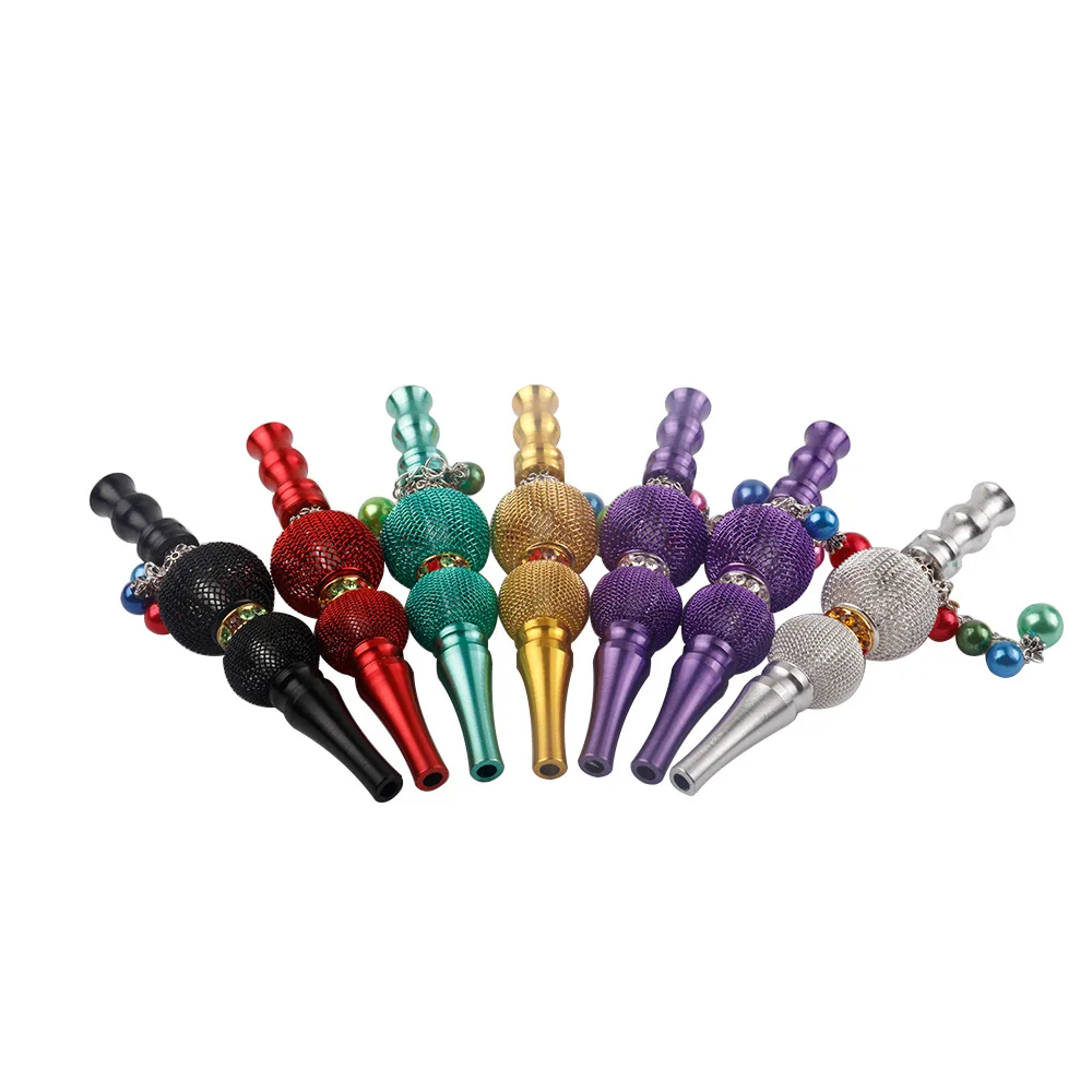 

Smoke Handmade Inlaid Jewelry Hookah Mouthpiece Metal Shisha Pipe Mouth Tips Hose Accessories