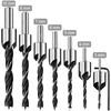 Countersink Drilling 3 Steps Pilot Drill Bits Set Reamer Screw Wood Window Hinge Hole Saw Chamfer 4 6 5 7mm steps 8mm Shank