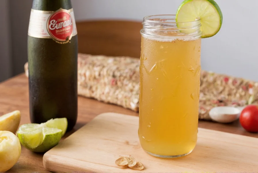 Step-by-step ginger bug starter in mason jar showing bubbles and fermentation process with fresh grated ginger