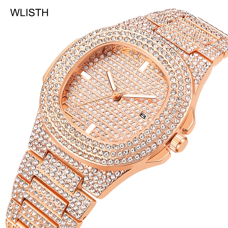 

2021 hot sale woman quartz watch gold luxury diamond ladies wrist watches waterproof wholesale unisex montre