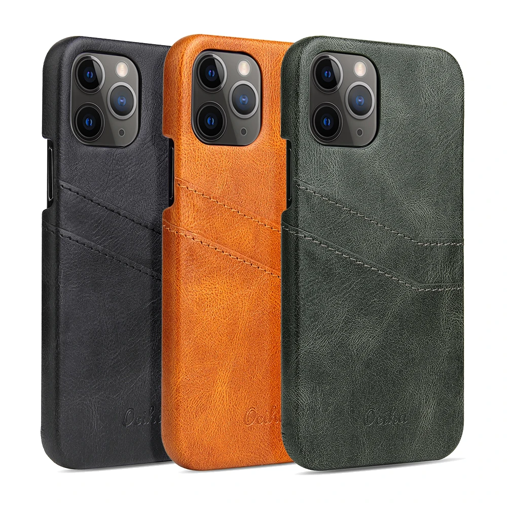 

Cowhide pattern Card Back PU Leatherl Phone Case for 12 Pro Max 11 case, Multi colors