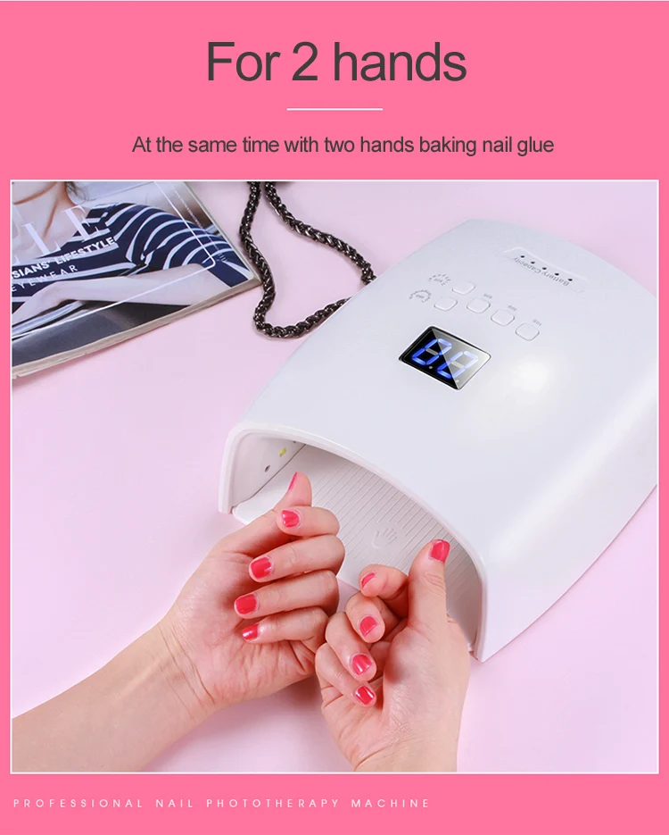 Professional Manicure High Power Double Light Nail Curing Light Two Hand Nail UV lamp