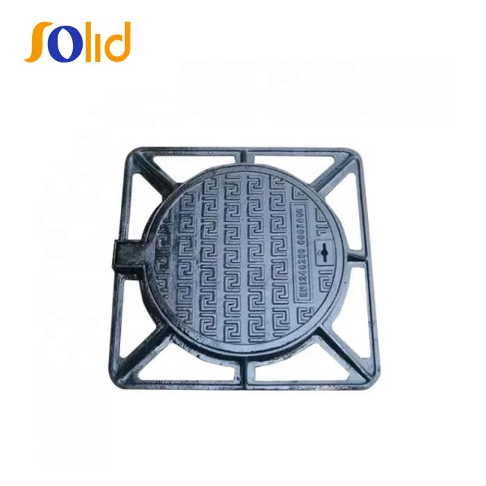BS EN124 Cast Ductile Iron Manhole Cover GGG500-7 With Frame For Construction