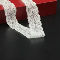 

latest colorful best-selling warp knitting nylon spandex white elastic stretch lace trim