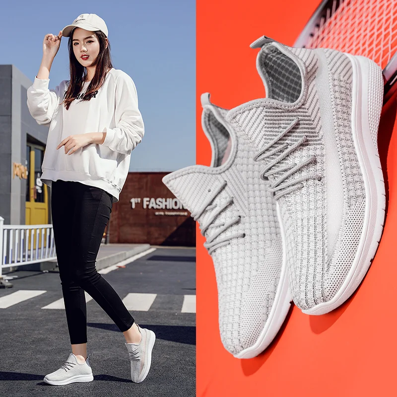 

Hot sale 2021 New Trend Running Shoes Sneakers Breathable Mesh Shoes Eva Women Sport Runing Shoes plus large size 35--40