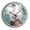 White Feather Design 12 Inch New Creative Wall Clock Art INS Wall Clock