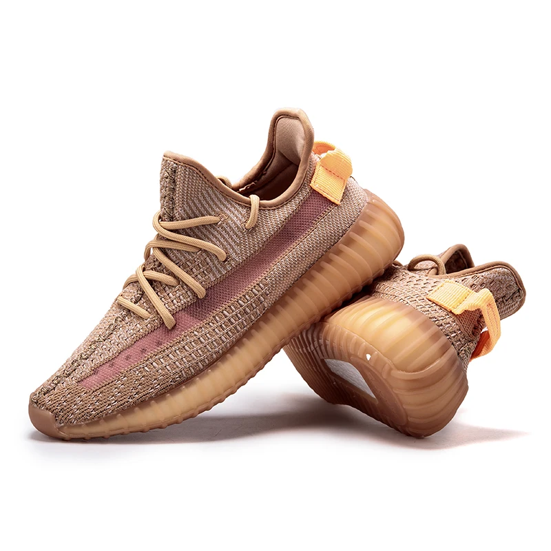 

High quality 350 V2 running shoes couple breathable Casual Sport Shoes factory wholesale, White+black+pink