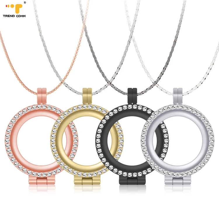 

Fashion 2021 Airtags Case Metal With Diamond Luxury Cover Airtag Necklace