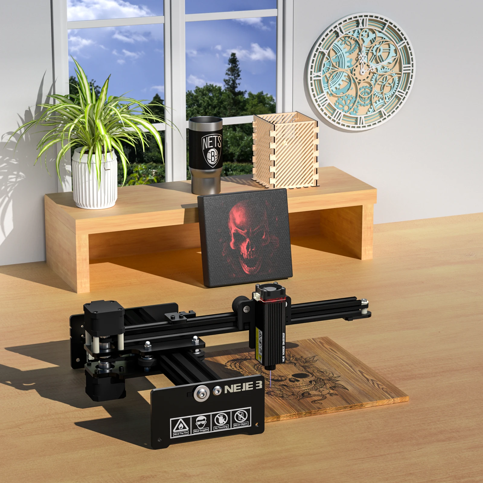 NEJE 3 N30820 20W  premium mini laser engraver desktop laser cutting machine for wood laser engraver portable