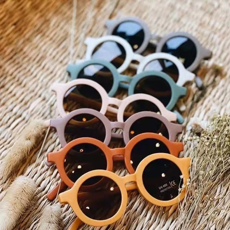 

2022 Hot Selling Fashion Boys Girls Shade Eyewear Cute Children Sun Glasses UV400 Round Kids Unisex Sunglasses, 9colors