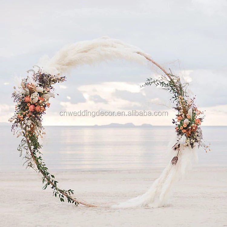 

Gorgeous Wedding Arch Alternative Round Opulent Floral Stand, Gold