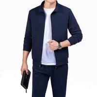 

Men's custom tracksuit plain with no logo for school students running sports suit Long Sleeve Jacket and Pants