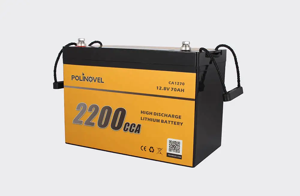 Polinovel 2200cca Lifepo4 Car Audio Power Start Cells Battery Lithium Ion 307*169*211mm 16.1kg