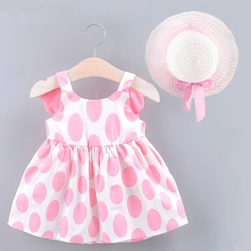 

New arrival fashion wing girl cotton blend print short dress for baby girl