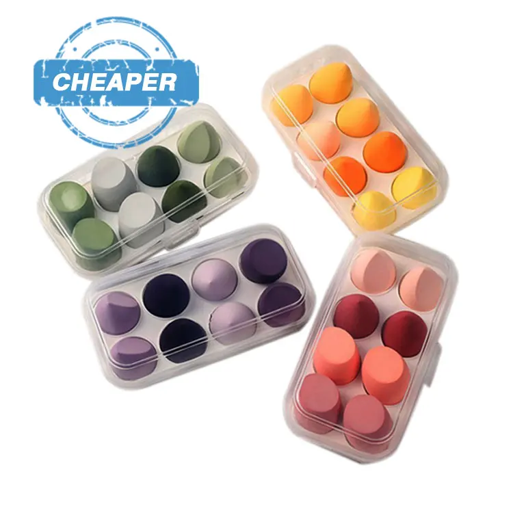 

1-4-88 8 pcs 8pcs OEM beauty cosmetic make up makeup blender sponges gift set