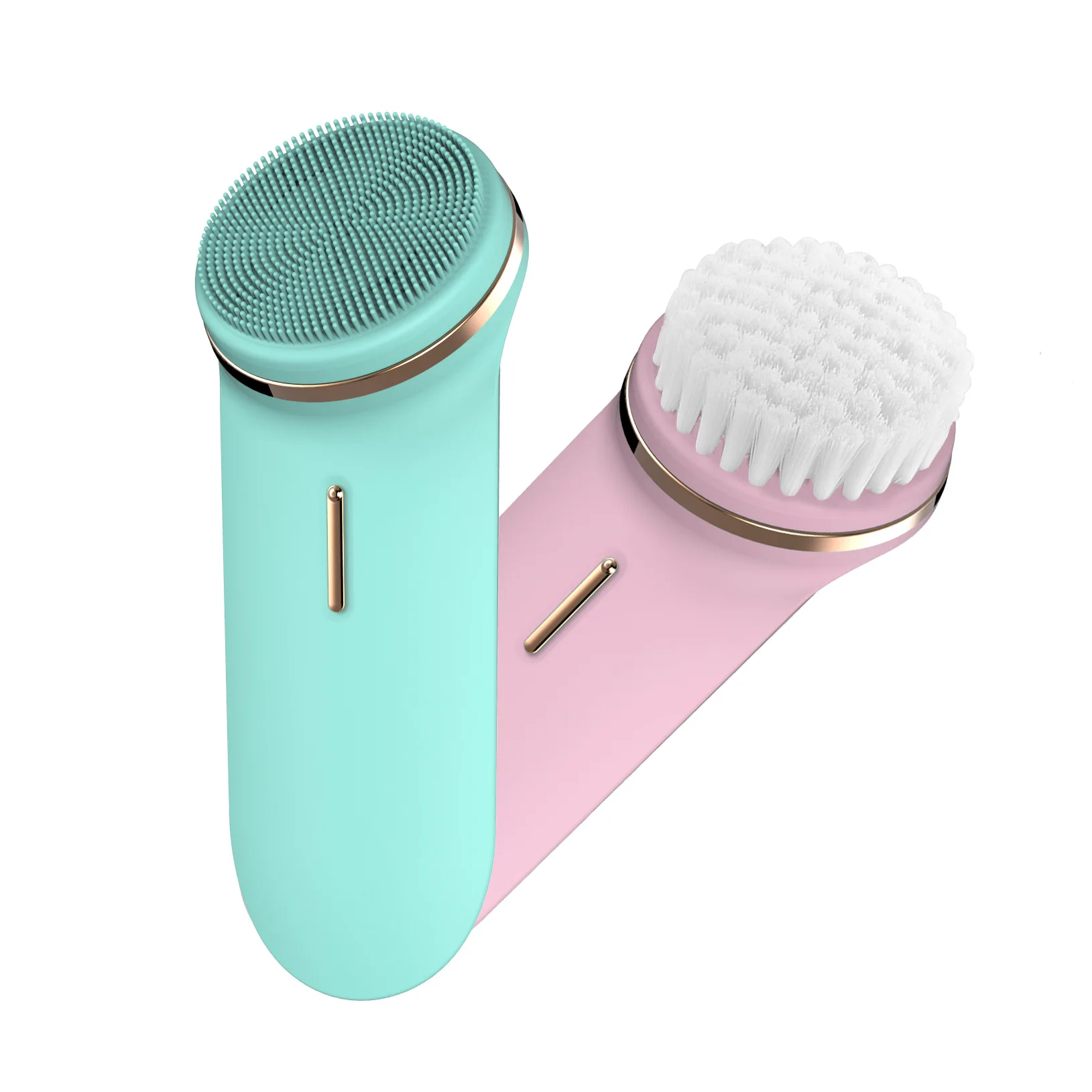 

Facial Cleaner Skin Care Tool Cleaning Beauty Cleansing Rechargeable 3D Silicone Mini Electric Face Brush, Pink, red, blue