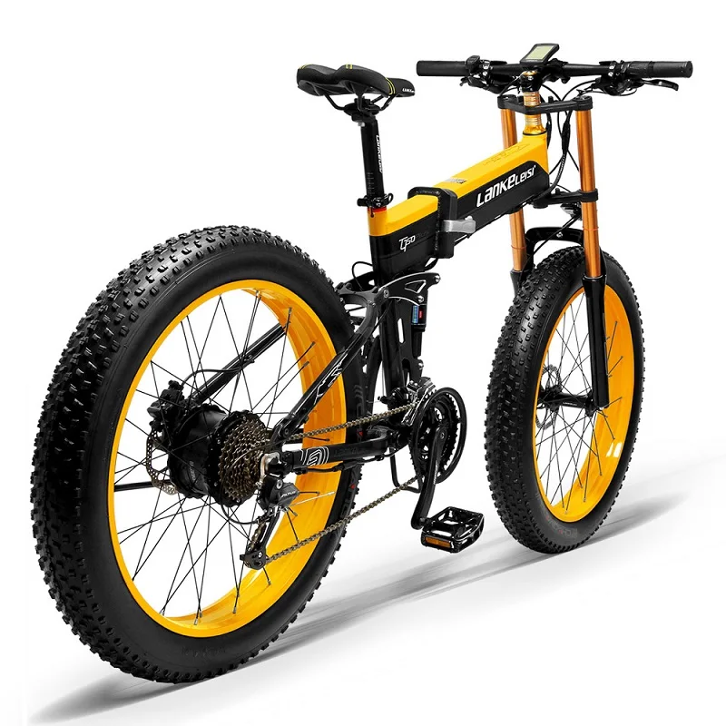 

Wholesale low moq 27 speed 48v 14.5ah lithium battery electric bike 750w rear hub motor foldable frame full suspension e bike, As picture show