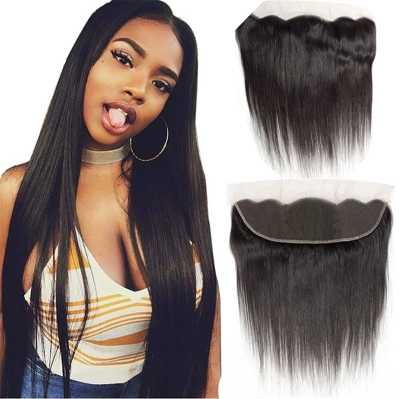 

Virgin Brazilian human hair bundles with transparent lace frontal closure ear to ear grade 12a