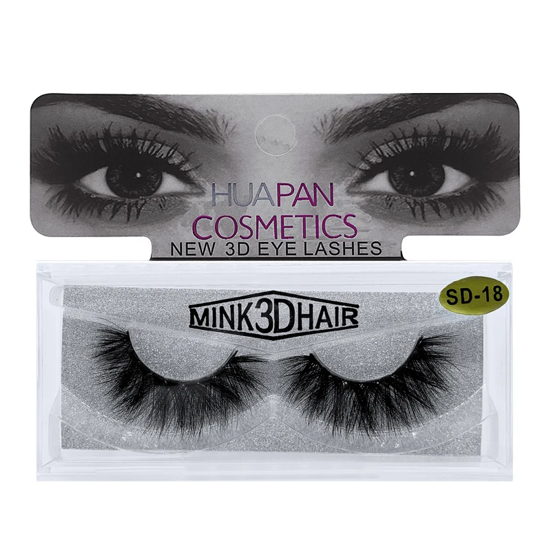 

Factory direct wholesale 3D faux mink eyelashes in natural eyelash extension, Natural black