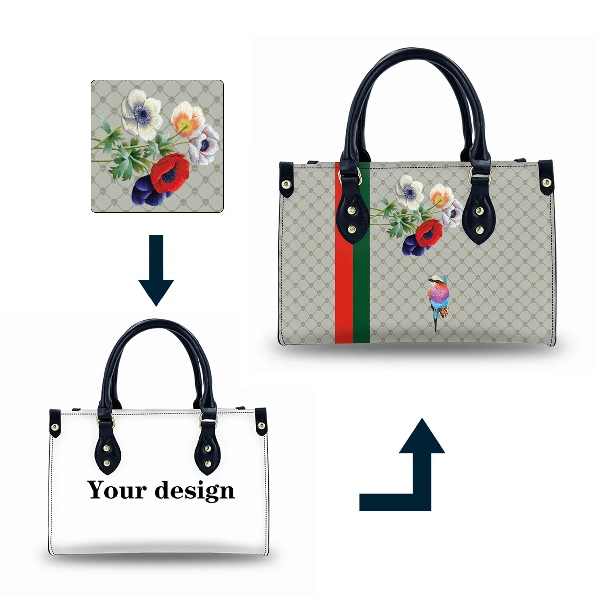 New Beautiful Ladies Handbags Bags Women Handbags Ladies 2023 Tote Bags With Custom Printed Logo Sustainable