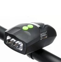 

Ultra Bright 3 LED Bike Bicycle Light White Front Head Light Lamp With Cycling Electronic Bell Horn Hooter Siren