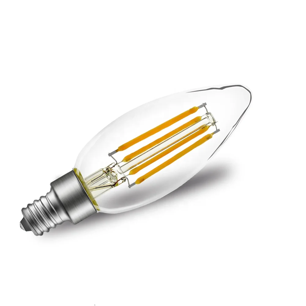 E12 60w Glass Light Bulb 2700 Kelvin Led Candelabra Bulb
