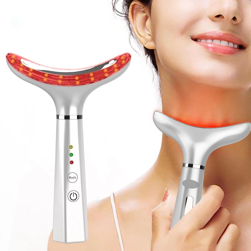 

Beperfect Beauty Device Home Use Led Light Therapy Neck Beauty Care And Neck Massager Skin Tighten Anti Wrinkle Remove Massager, White