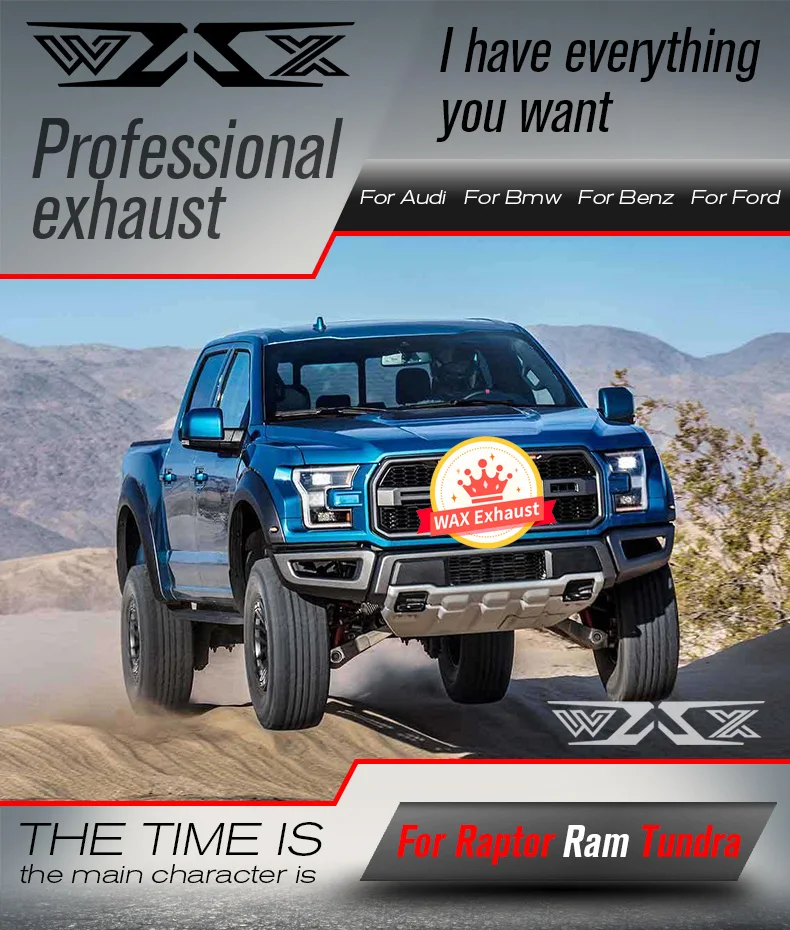 Custom Race Sports Exhaust Cat-back Stainless Steel Catback Exhaust System for Toyota Tundra 2016-2021