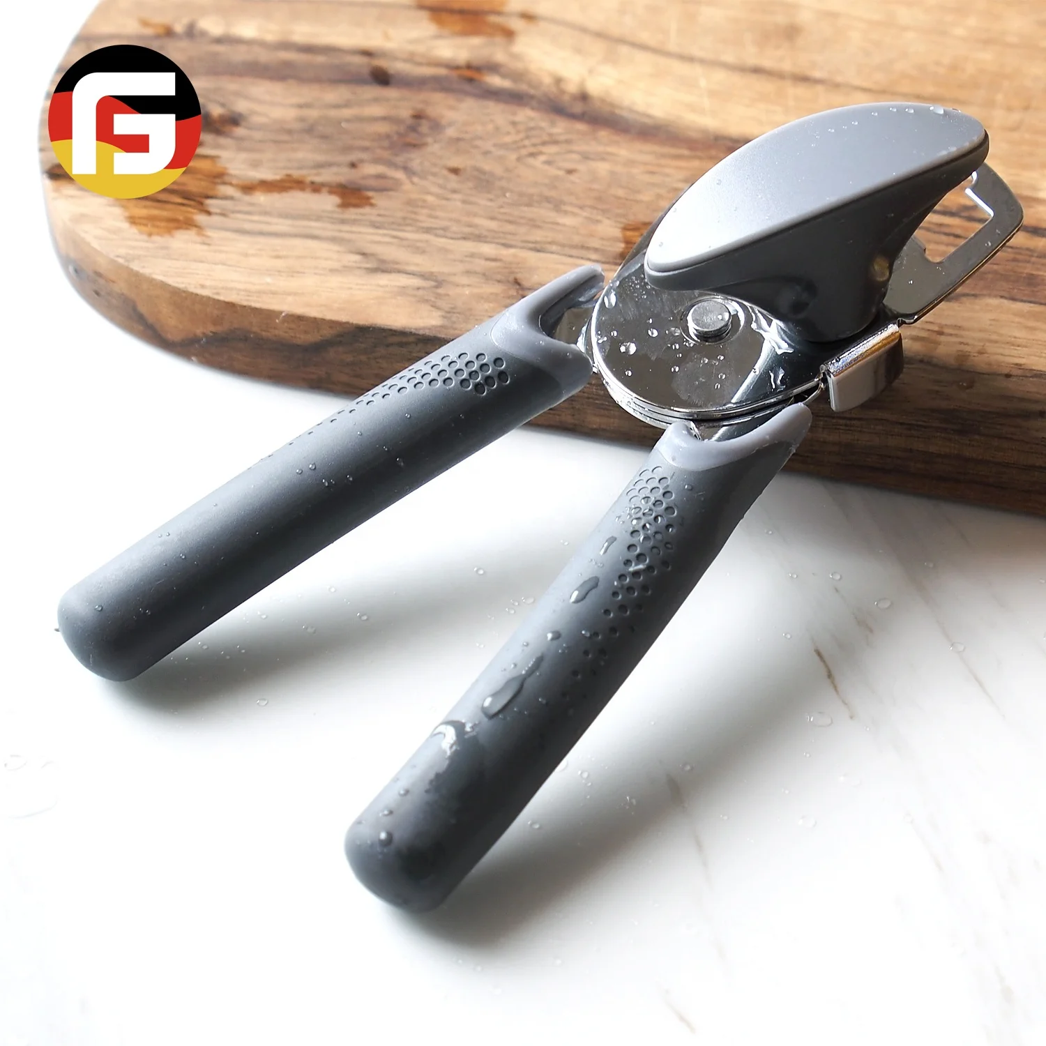 

2021 New Design Stainless Steel Heavy Duty Manual Can Openers With TPR Handle, Grey