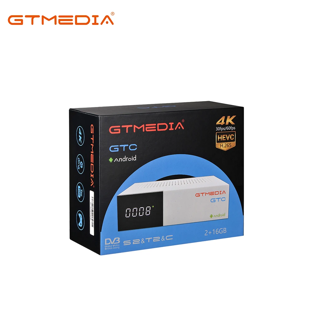 

Software Upgrade GTMedia GTC S905D Android 6.0 TV Box DVB-S2/T2/Cable/ISDB-T Set Top Box with H.265 4K 2gb 16gb