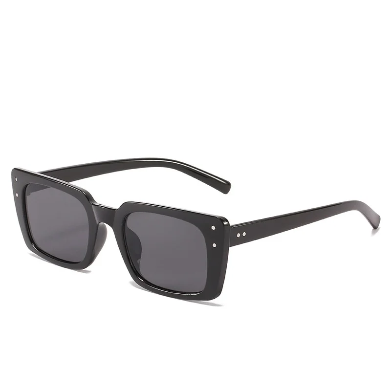 

High Quality square shades Sunglasses trend ins fashion men women black sunglasses 2021