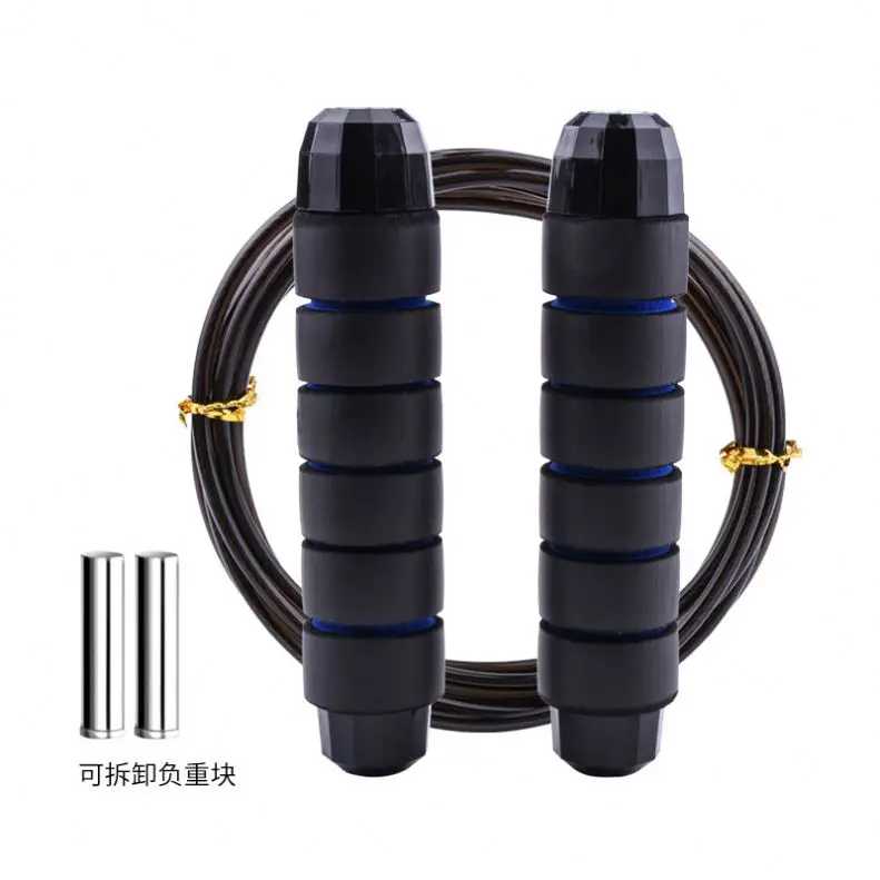 

OEM Custom Speed Weighted Jump Rope Set Adjustable Skipping Ropes Pro Ball Bearings Anti-Slip Handles 2.5mm/3.4mm Black Rope, Black,red,blue, yellow, pink, purple...