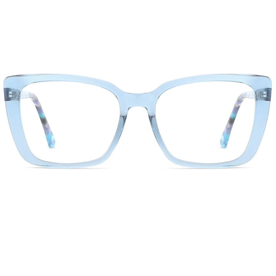 

Oversize Women Acetate injection optical eyeglasses frame cheap factory wholesale acetate glasses frame, 4 colors