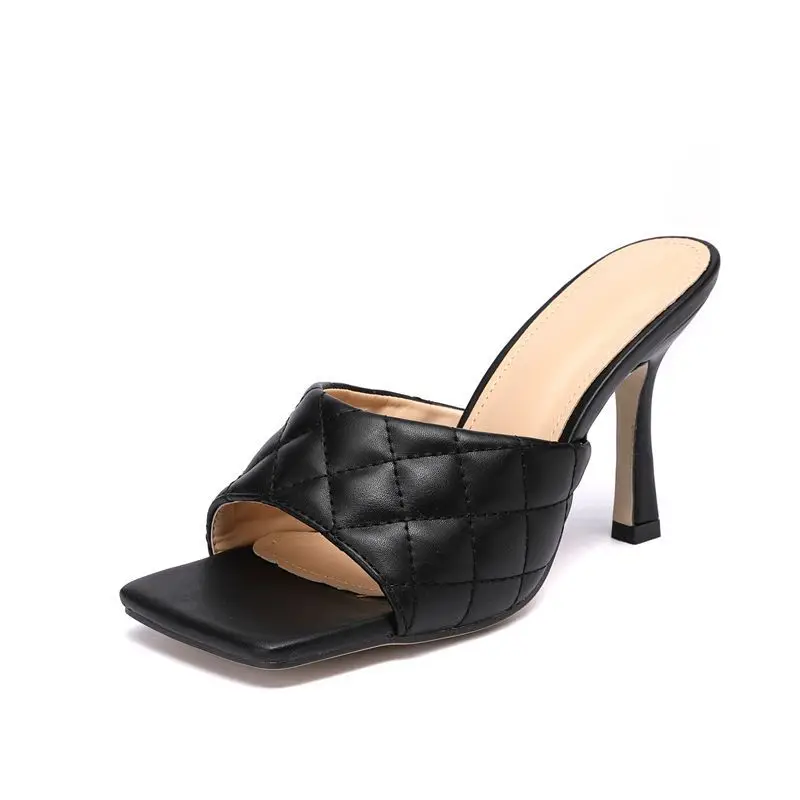 

Stylish Low Moq Comfort Cowhide 9.5cm Ladies Summer High Heels Shoes Thong Woman'S Pumps