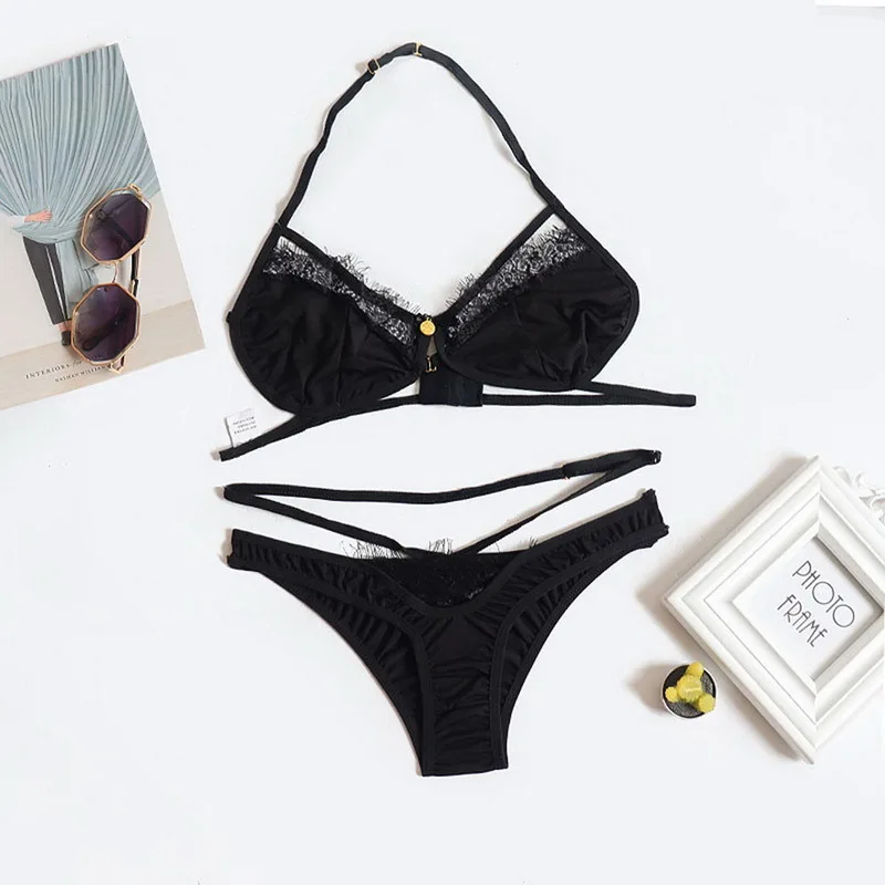 

sexy lingerie underwear set Hollowed out lace transparent woman underwear sets